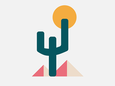 Geometric Illustration cactus cactus illustration desert geometric geometric illustration illustration illustration art minimalist minimalist design