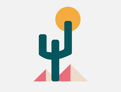Geometric Illustration cactus cactus illustration desert geometric geometric illustration illustration illustration art minimalist minimalist design