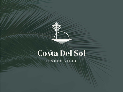 Costa Del Sol branding branding design costa del sol exotic geometric holiday logo logo design logomark luxury villa nature ocean palm tree