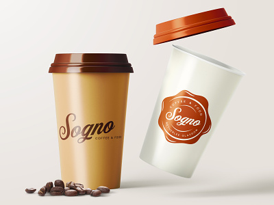 Sogno Cafe branding cafe cafe and food cafe logo coffee emilia-romagna italian italian cafe logo logo design logomark scottish seal wax