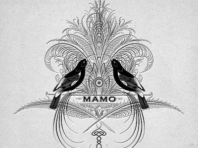 Mamo birds hawaii hawaiian illustration lettering type typography
