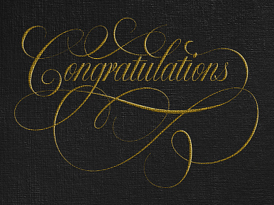 Congratulations illustration lettering script type typography