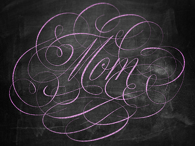 Mom flourishes illustration lettering mom script type typography