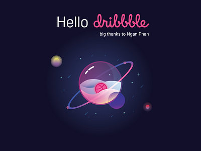 Dribbble glass planet design frist shot glass hello illustration logo planet ui vector