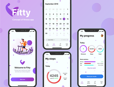 Fitty iOS app app design design fitness app ios ui uiux
