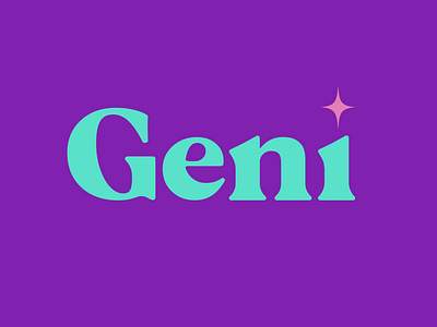 Geni Logo app branding clean design female feminine illustration logo modern