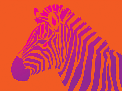 zebra design flat illustration vector