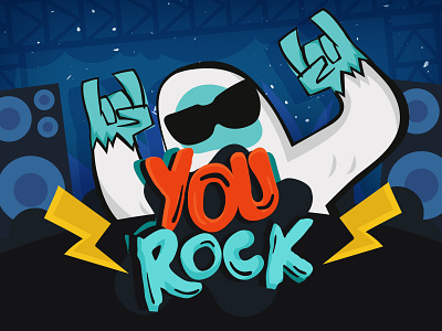 You Rock! design drawings illustrations rock yetti