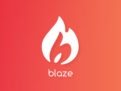 Blaze design fire logo red