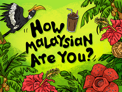 How Malaysian Are You drawing food green illustrations malaysia