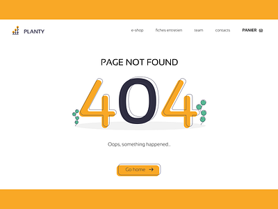 DAILY UI 008 | 404 page 404 page dailyui error 404 plant ui design webdesign