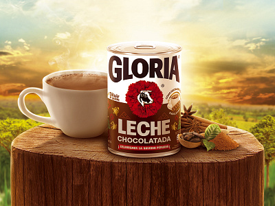 Gloria Chocolatada advertising illustration