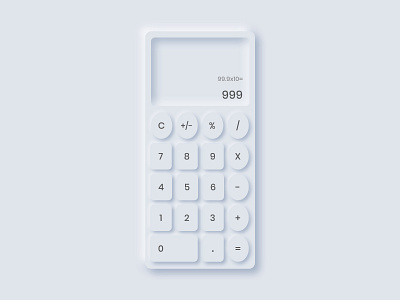 Daily UI 4: Neumorphic Calculator