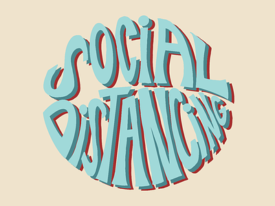 Social Distancing font design lettering logo procreate social distancing