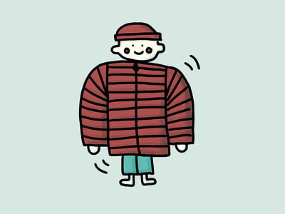 Bulky bulky chilly cute illustration illustrations jacket procreate winter