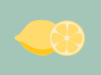 001. Lemon 100dayschallenge affinity designer cute fruit illustration icon illustration lemon vector illustration