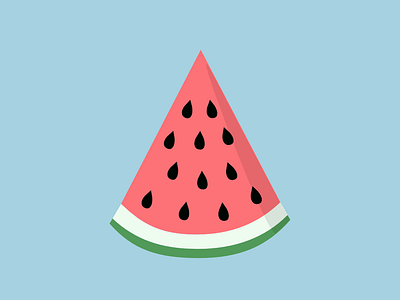 003. Watermelon 100dayschallenge affinity designer cute fruit illustration icon illustration vector illustration watermelon