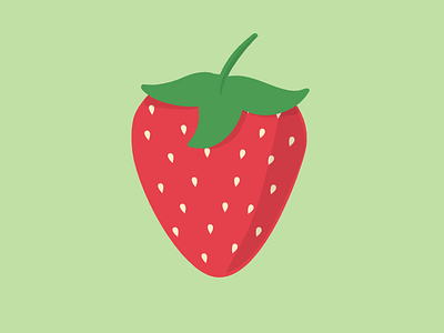 004. Strawberry 100daychallenge affinity designer cute fruit icon illustration strawberry vector illustration