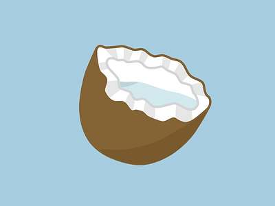 005. Coconut 100daychallenge affinity designer coconut cute fruit icon illustration vector illustration