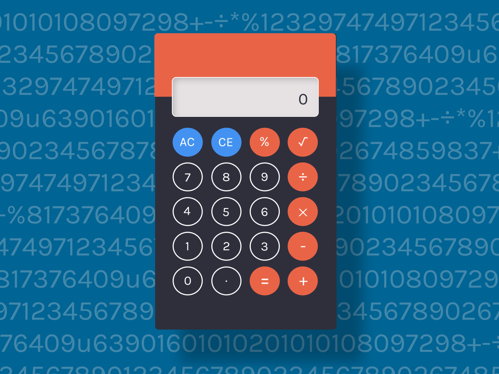Calculator challenge by James Hagen on Dribbble