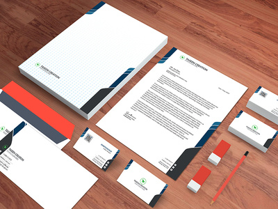 Simple Branding branding design businesscard corporate branding corporate design envelope design folder design letterhead vector illustration