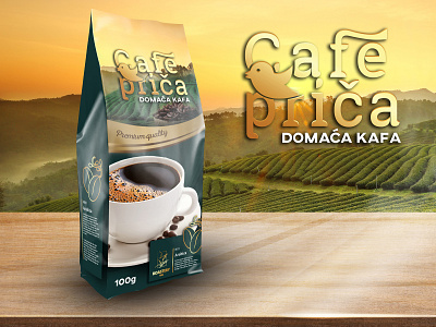 cafe prica branding caffe design packaging bag