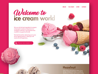 ice cream uiux webdesign website
