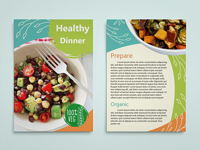 Leaflet Healthy Dinner design leaflet design