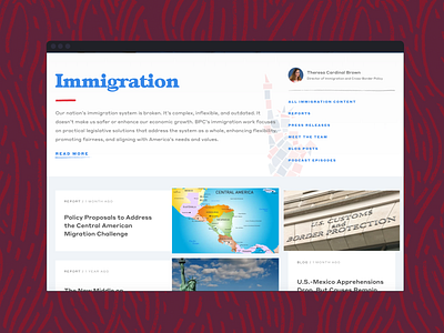 Bipartisan Policy Center content typography ui ux ui design web
