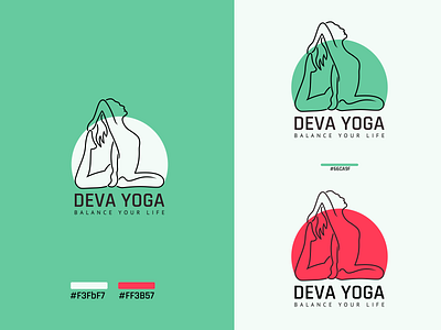 DEVA YOGA branding design healthcare logo lineart logo logo mental helth logo mental helth logo yoga yoga app yoga logo