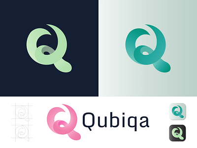 Qubiqa app icon branding business logo clean logo company logo logo mark minimalist logo modern design modern logo q letter symbol