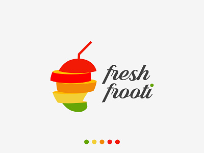 Fresh Frooti I Fruits Juice Brand apps icon apps logo brand design brand identity clean design cool logo drinks flat design food food and drink foods fresh design fruits fruits logo juice minimal minimalist product design