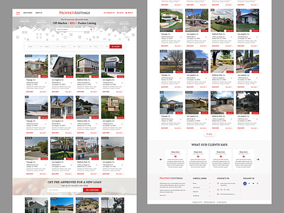 Property Listings design flat minimal ui ux web website