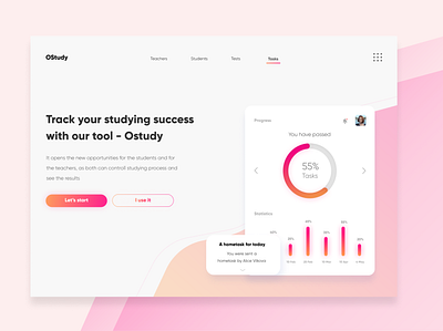 Studying tool design design figma flat minimal typography ui ux web website