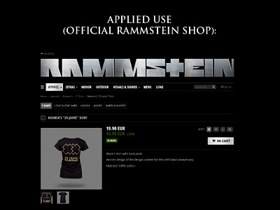 Rammstein XX T-Shirt apparel contest design logo rammstein tshirt