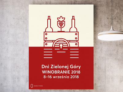 Vintage 2018 poster (Zielona Góra Crest) adobeillustrator contest crest feast minimalism poland poster wine zielonagora