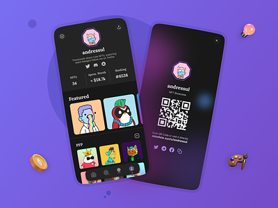 NFT Gallery Showcase App app application blockchain cryptocurrency dapp design ethereum gallery interface mobile mobile app nft product product design responsive ui user experience user interface ux web3