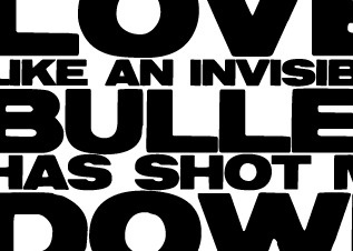 Project 52.03 - Furious angels - Type bullet furious angels grunge heart noisy print design project 52 reservoir grunge rob dougan studio ace of spade textured type typography