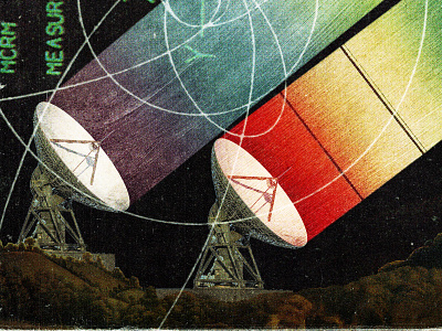 #collageretreat 002. 03/30/2020. beam big dish antenna collage collage art collage retreat the shop