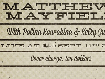 Matthew Mayfield / Polina Kourakina / Kelly Zullo poster