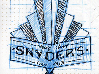 Snyder's Men's Shop branding sketches branding pencil sketches snyders mens shop
