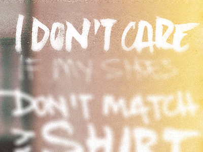 I don't care - SBR analog beacon health system hand drawn type sunburst races texture type