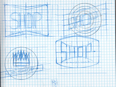 Shop badges, part 3 badge hand drawn personal sketches the store