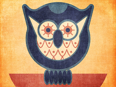 Owl tutorial: textured! blue design cuts educational geometrical orange owl simple textured textures tutorial vectors