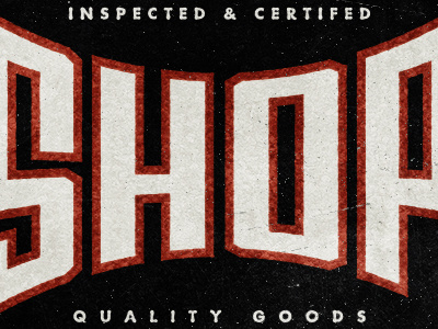 The Shop is live! airship 27 badge banner grunge texture the shop vintage