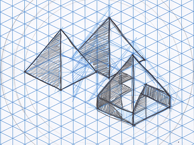 Trixel tent - c1r1b branding geometrical grid minimal sketch triangle trixel trixel tent visual identity