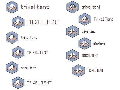 Trixel Tent - Type options branding colors geometrical grid minimal thick lines triangle trixel trixel tent vectors visual identity