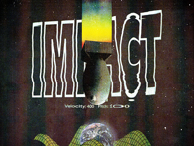 #collageretreat 062. 01/02/2021. bomb boom collage collage art color spectrum digital collage distorted type spectrum surreal textured typography weird