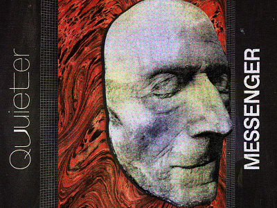 #collageretreat 069. 01/08/2021. collage collage art death mask digital collage distorted type macabre marble pattern marbled paper sbh surreal textured the shop typography weird