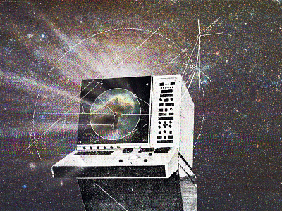 #collageretreat 092. 02/01/2021. collage collage art collage retreat computer terminal diagram digital illustration distorted type galaxy illustration sbh scanner type space surreal textured the shop typography weird